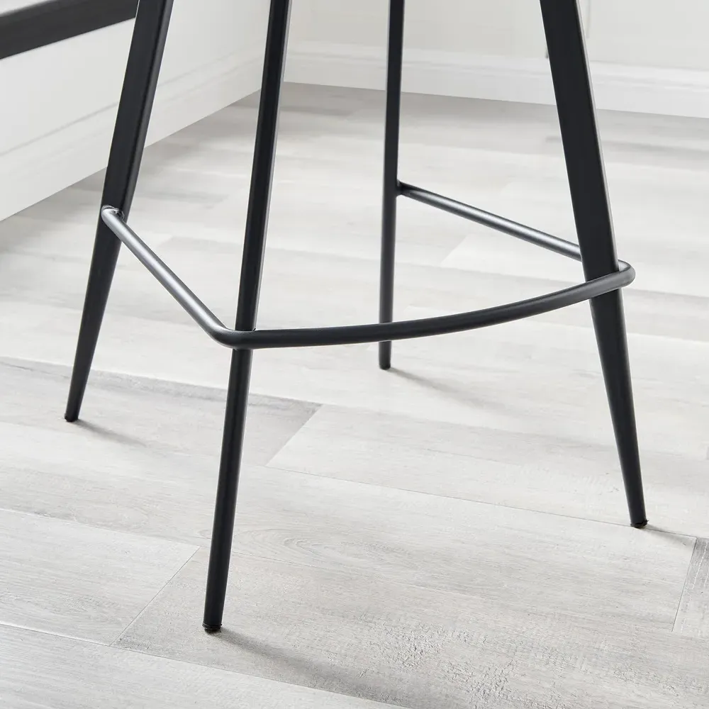 Lyla Set of 2 Bar Chairs - Grey, Textured Weave