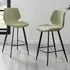 Lyla Set of 2 Bar Chairs - Sage, Textured Weave