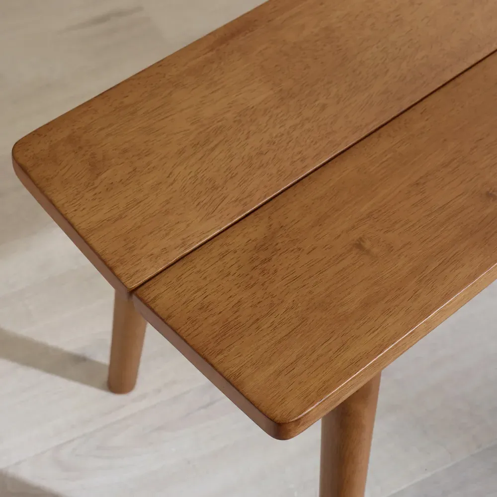 Lymington 2-Seater Dining Bench - Walnut, Rubberwood