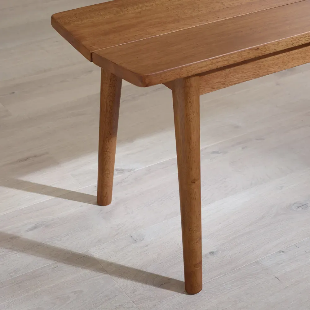 Lymington 2-Seater Dining Bench - Walnut, Rubberwood