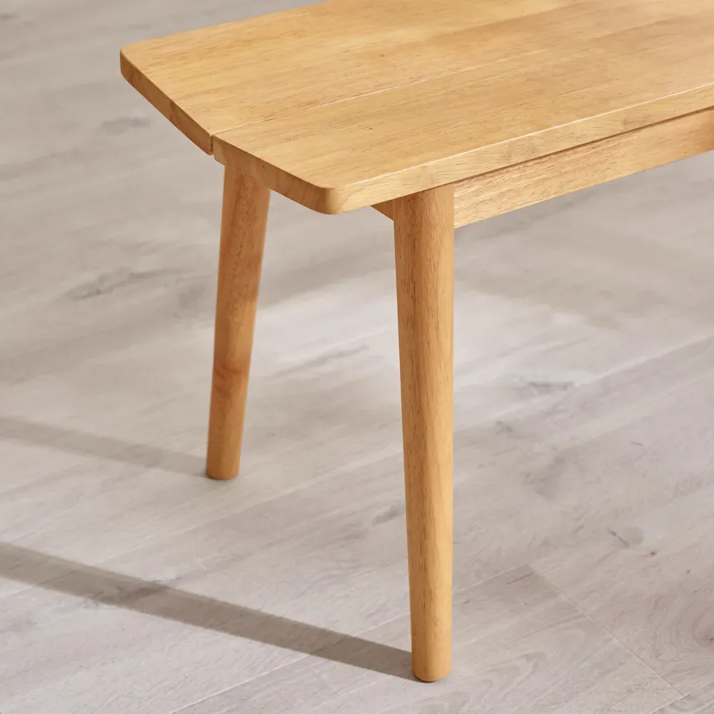 Lymington 3-Seater Dining Bench - Oak, Rubberwood