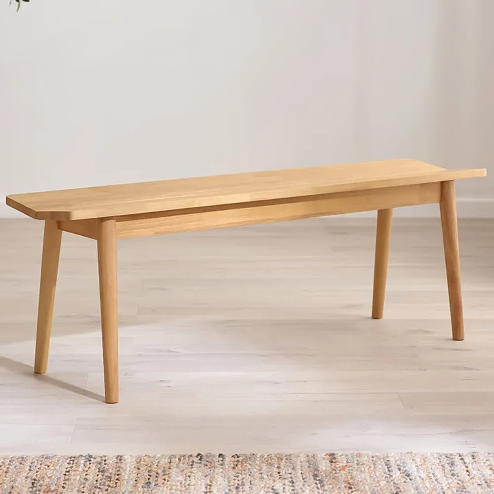 Lymington 3-Seater Dining Bench - Oak, Rubberwood