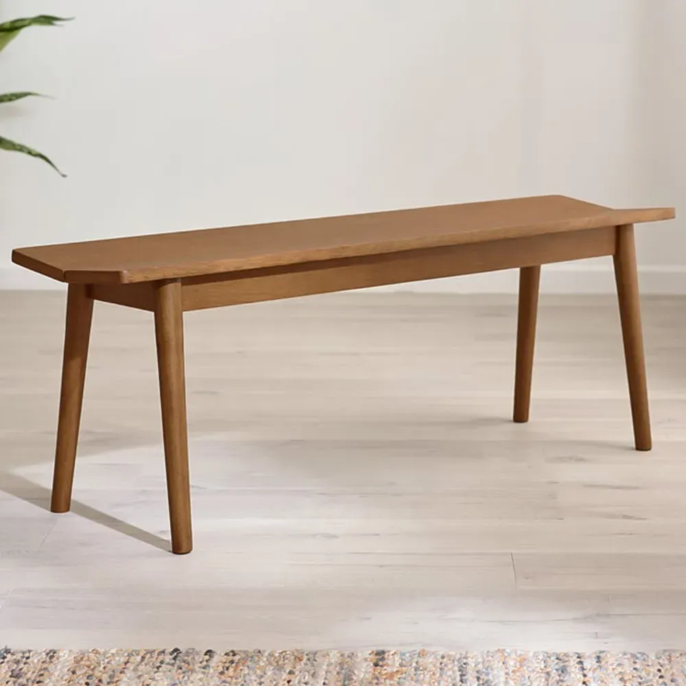 Lymington 3-Seater Dining Bench - Walnut, Rubberwood