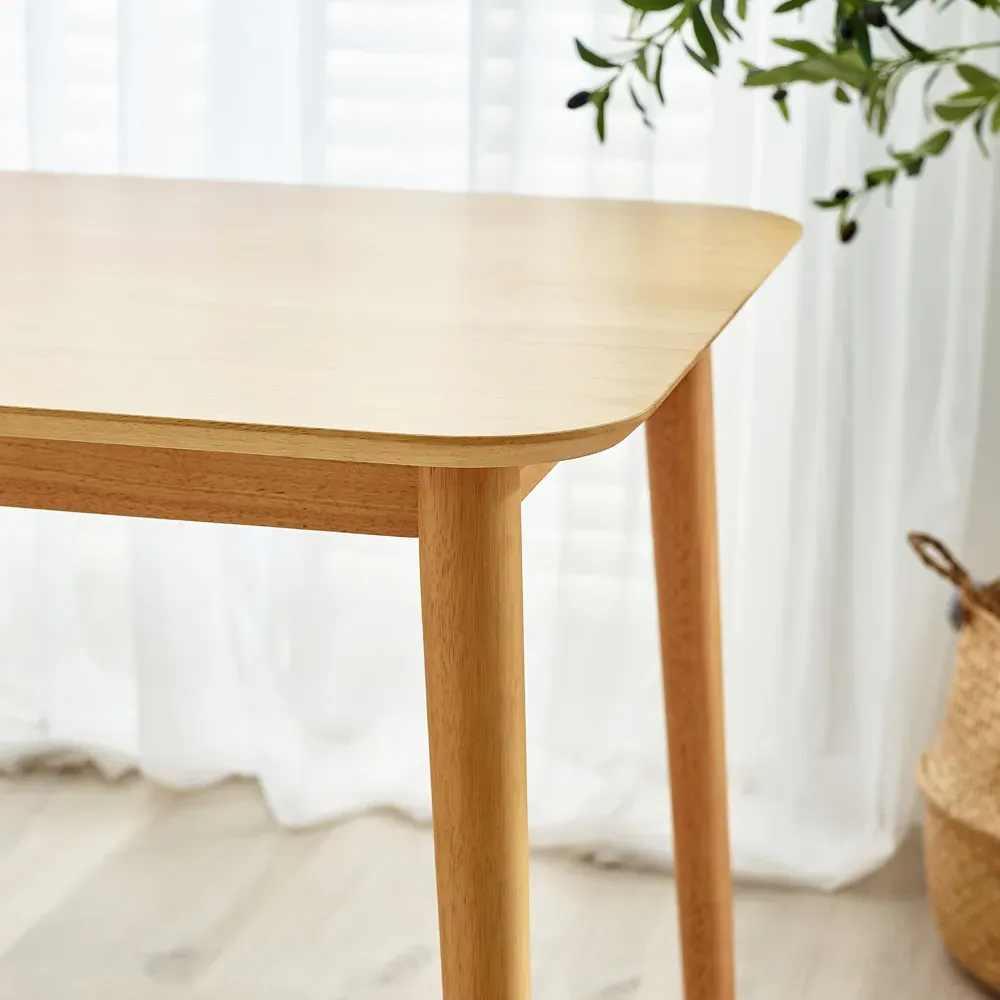 Lymington 4-Seater Dining Table - Brown, Rubberwood