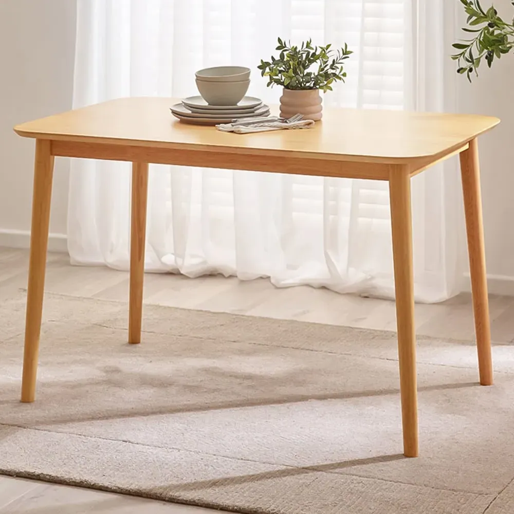 Lymington 4-Seater Dining Table - Brown, Rubberwood