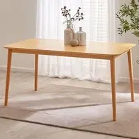 Lymington 6-Seater Dining Table - Brown, Rubberwood