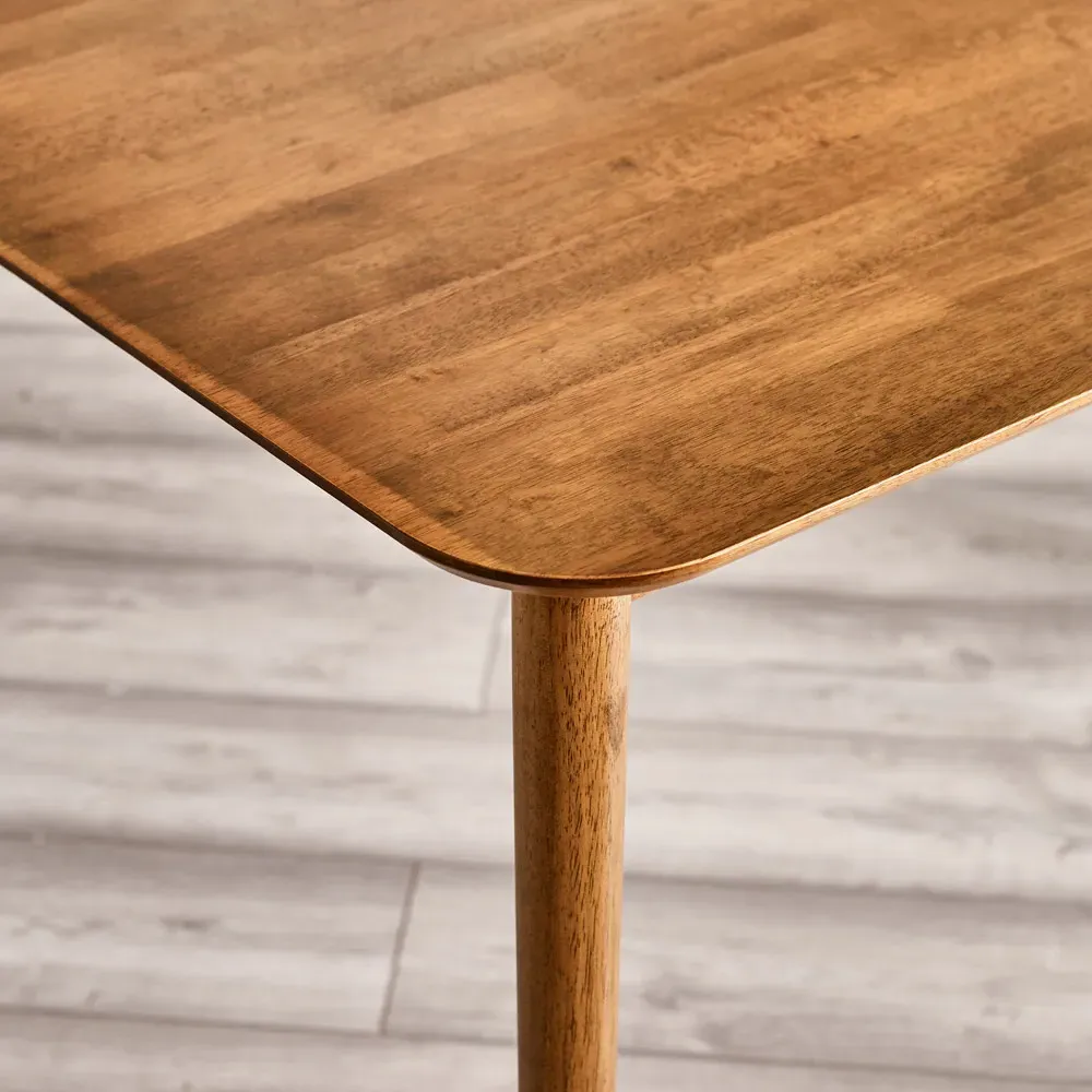 Lymington 6-Seater Dining Table - Brown, Rubberwood