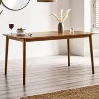 Lymington 6-Seater Dining Table - Brown, Rubberwood