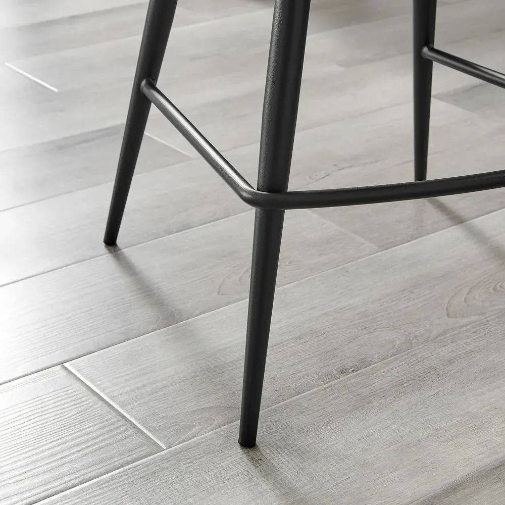 Mandy Velvet Bar Chair Set of 2 - Orange