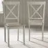 Marros Set of 2 Crossback Dining Chairs - Light Grey, Whitewash