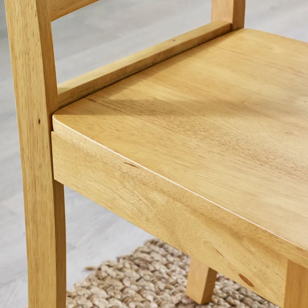 Marros Set of 2 Crossback Dining Chairs - Oak Effect