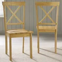 Marros Set of 2 Crossback Dining Chairs - Oak Effect