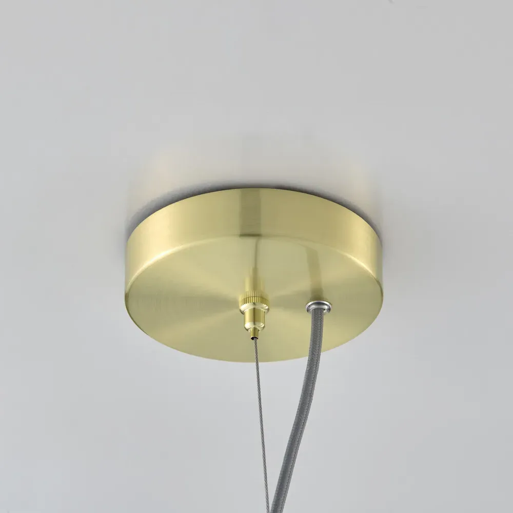 Milly Pendant Ceiling Light - Brass, Smoked Glass