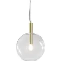 Milly Pendant Ceiling Light - Brass, Smoked Glass