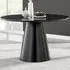 Nova 6 Seater Round Dining Table - Black, Semi Gloss