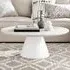 Nova Round Coffee Table - Beige Stone Effect