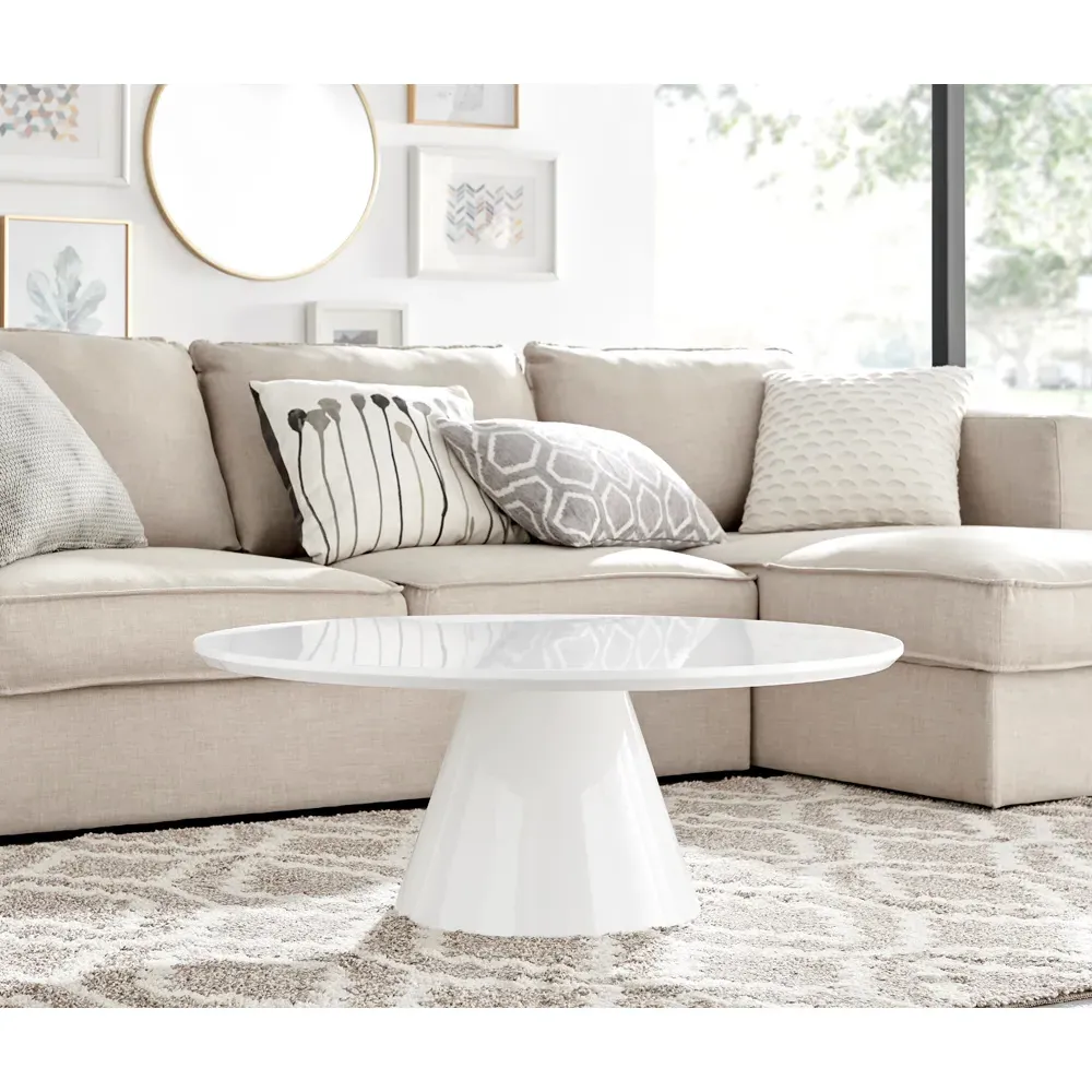 Nova Round Coffee Table - White Gloss