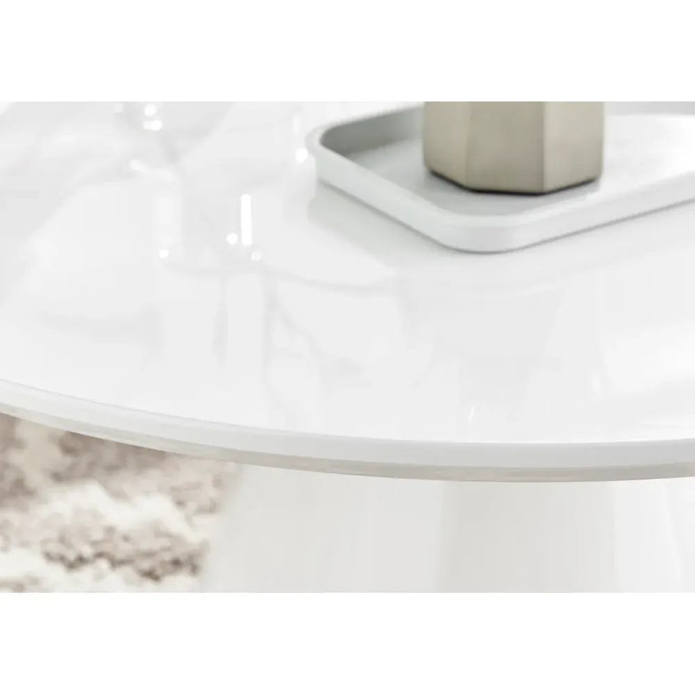 Nova Round Coffee Table - White Gloss