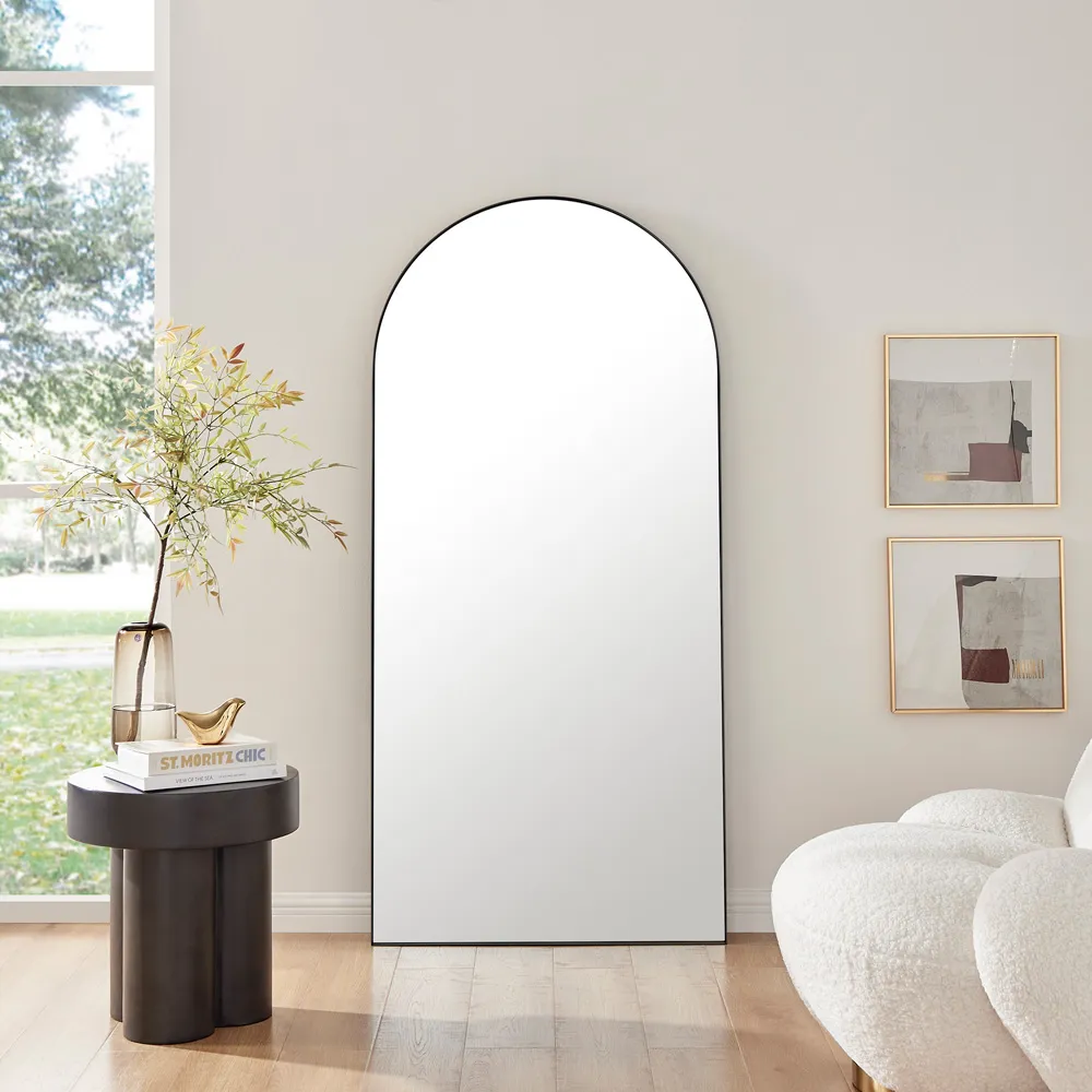 Odette Arch Full Length Wall Mirror - Black
