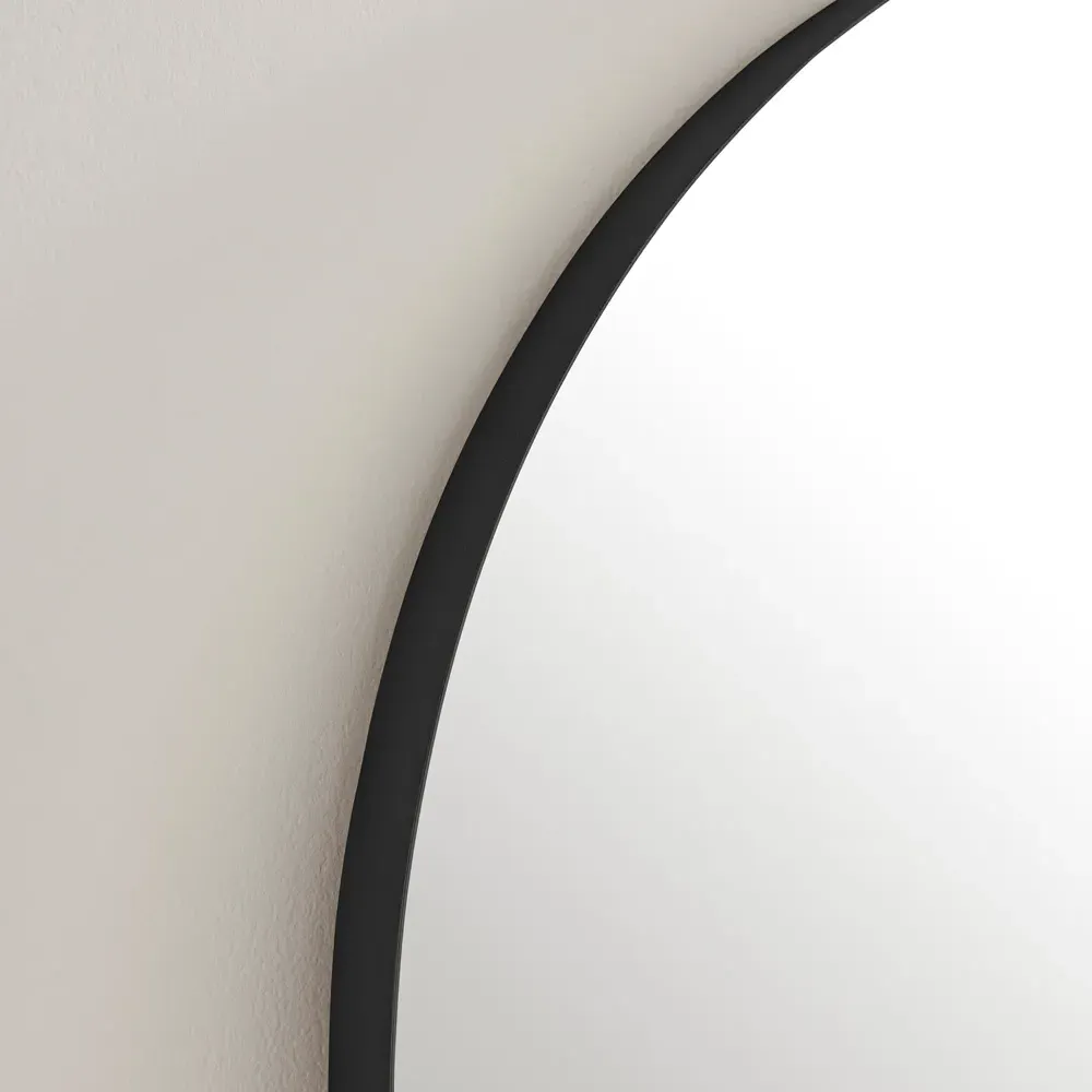 Odette Arch Full Length Wall Mirror - Black
