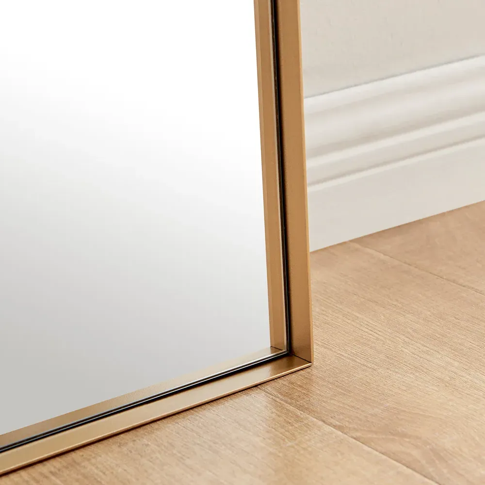 Odette Arch Full Length Wall Mirror - Gold