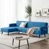 Oliver 3-Seater L-Shaped Sofa Bed with Storage - Blue
