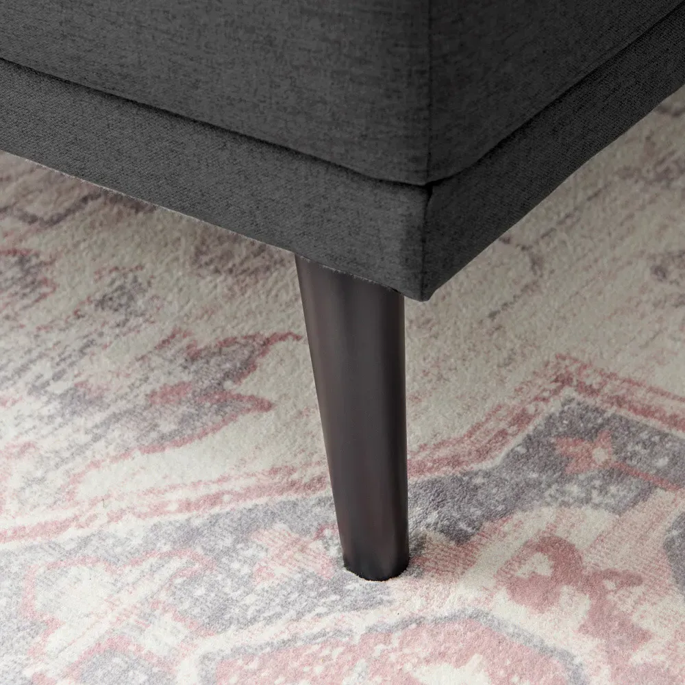 Oliver 3-Seater L-Shaped Sofa Bed with Storage - Charcoal