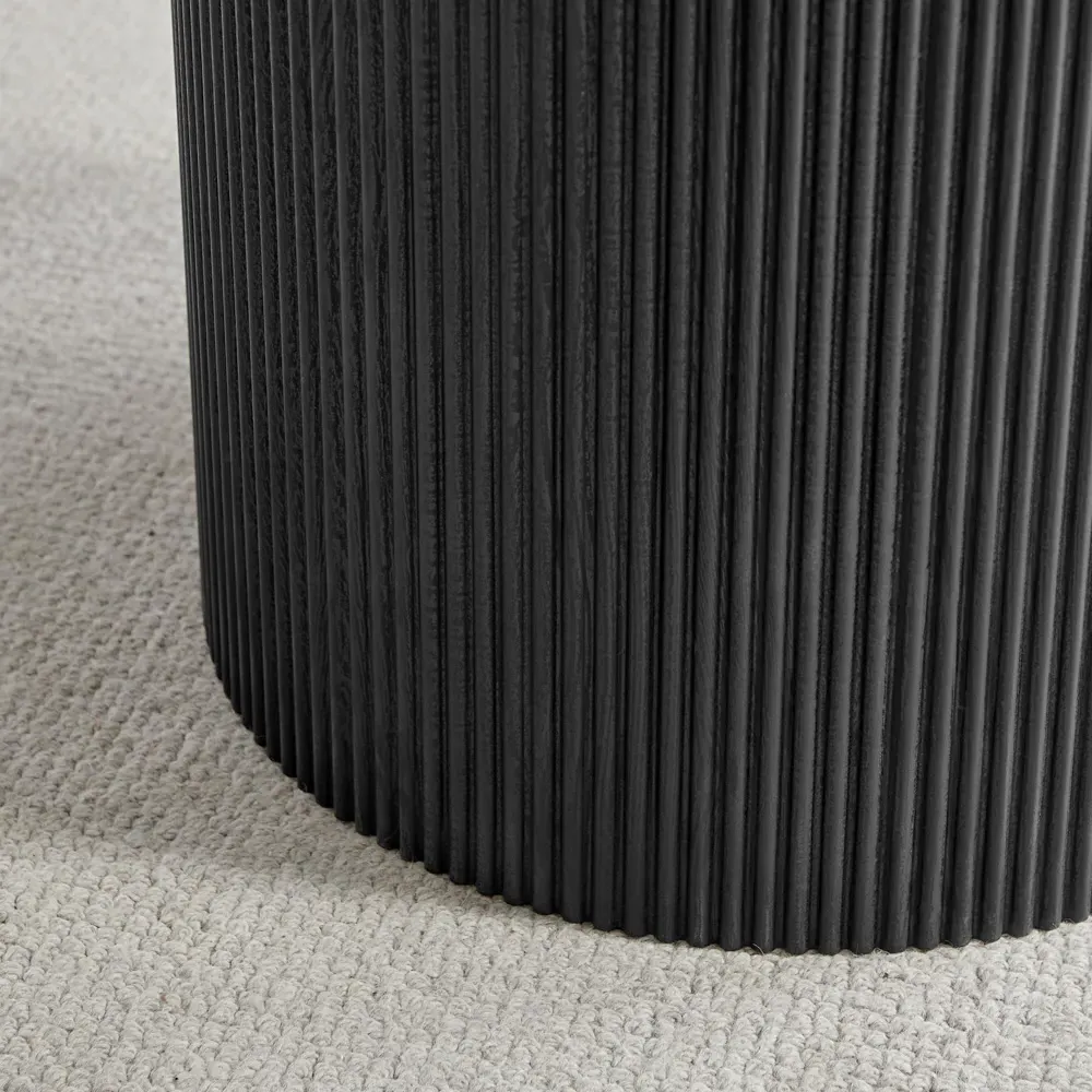 Penfold 4 Seater Round Dining Table - Black