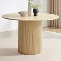 Penfold 4 Seater Round Dining Table - Oak