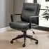 Racicot Office Chair with Lumbar Support - Black, Faux Leather