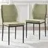 Remi Set of 2 Dining Chairs - Green, Textured Weave