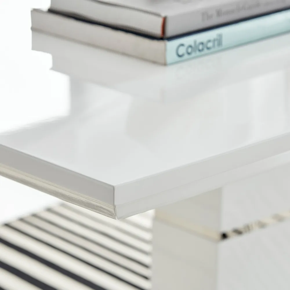 Roberta 6-Seater Extending Dining Table - White, High Gloss