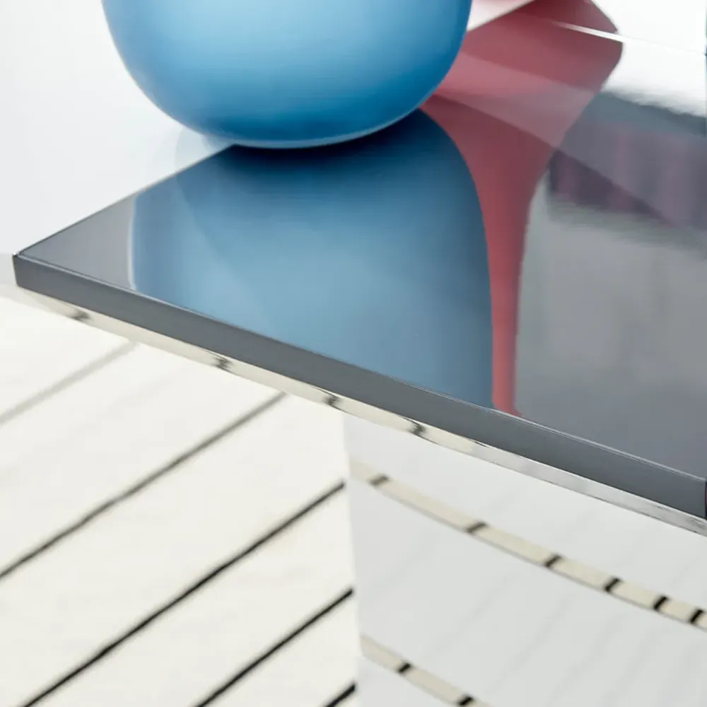 Roberta 6-Seater Extending Dining Table - White, High Gloss