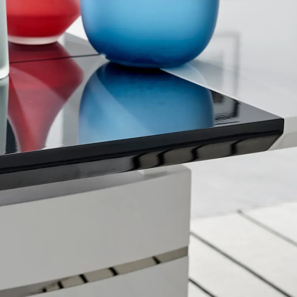 Roberta 8-Seater Extending Dining Table - White, High Gloss