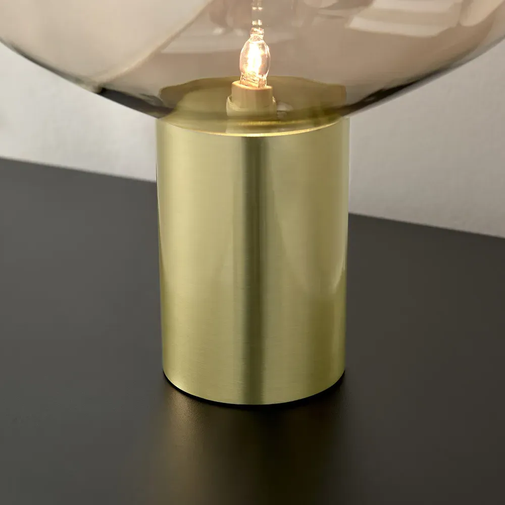 Sadie Table Lamp - Brass, Clear Glass