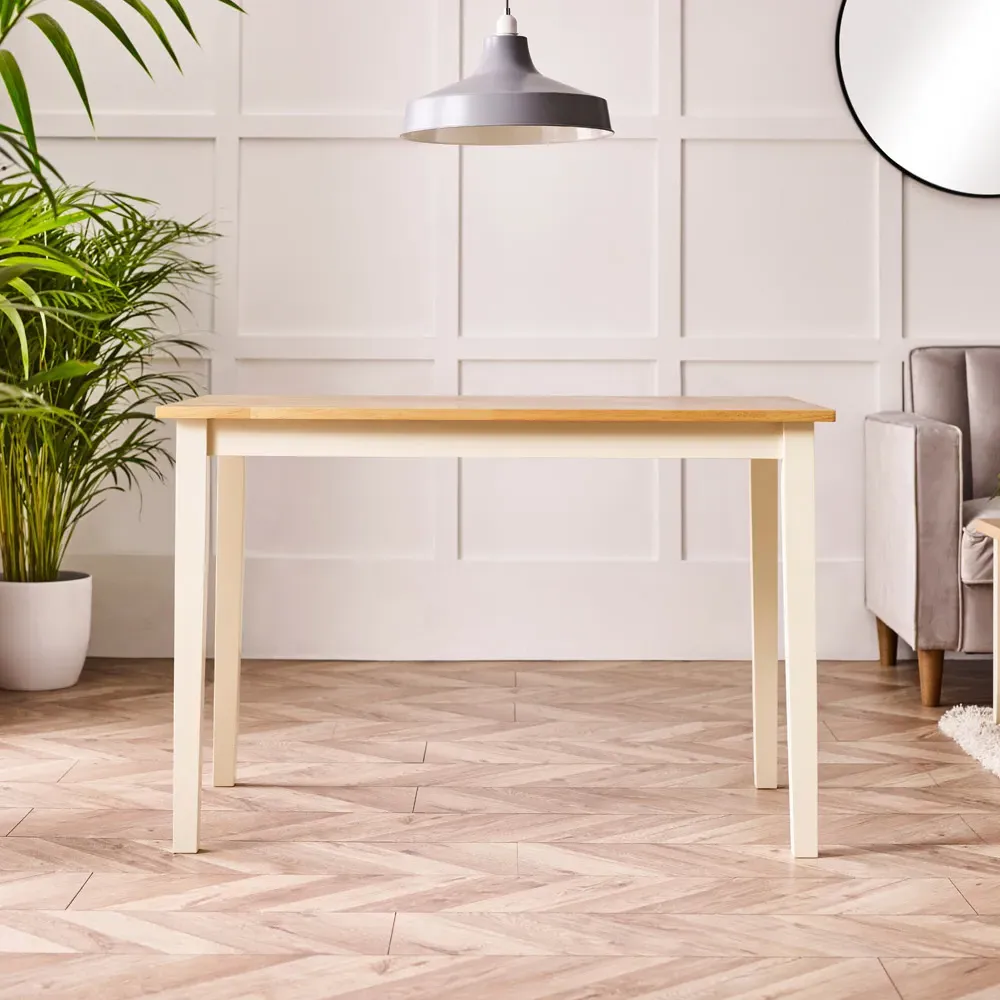 Salisbury 4-Seater Dining Table - Oak, Rubberwood