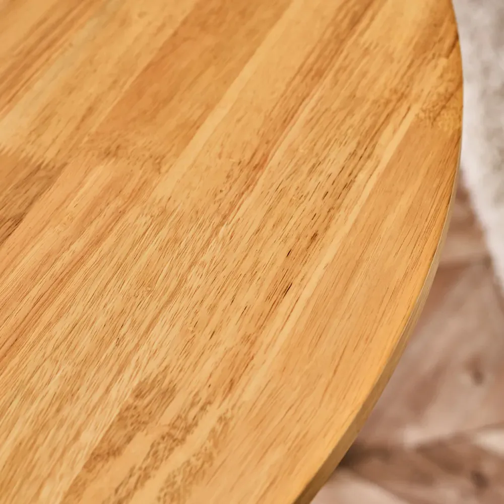 Salisbury 4 Seater Round Dining Table - Oak, Rubberwood