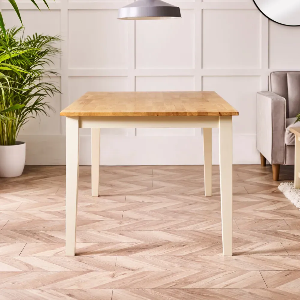 Salisbury 6-Seater Dining Table - Oak, Rubberwood