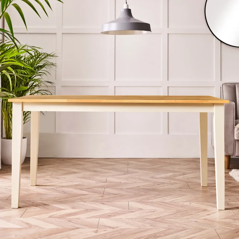 Salisbury 6-Seater Dining Table - Oak, Rubberwood