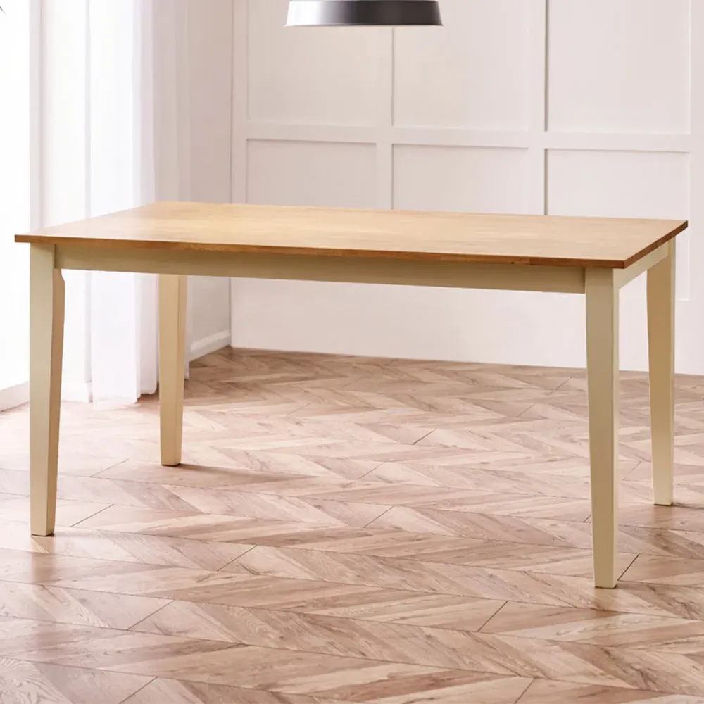 Salisbury 6-Seater Dining Table - Oak, Rubberwood