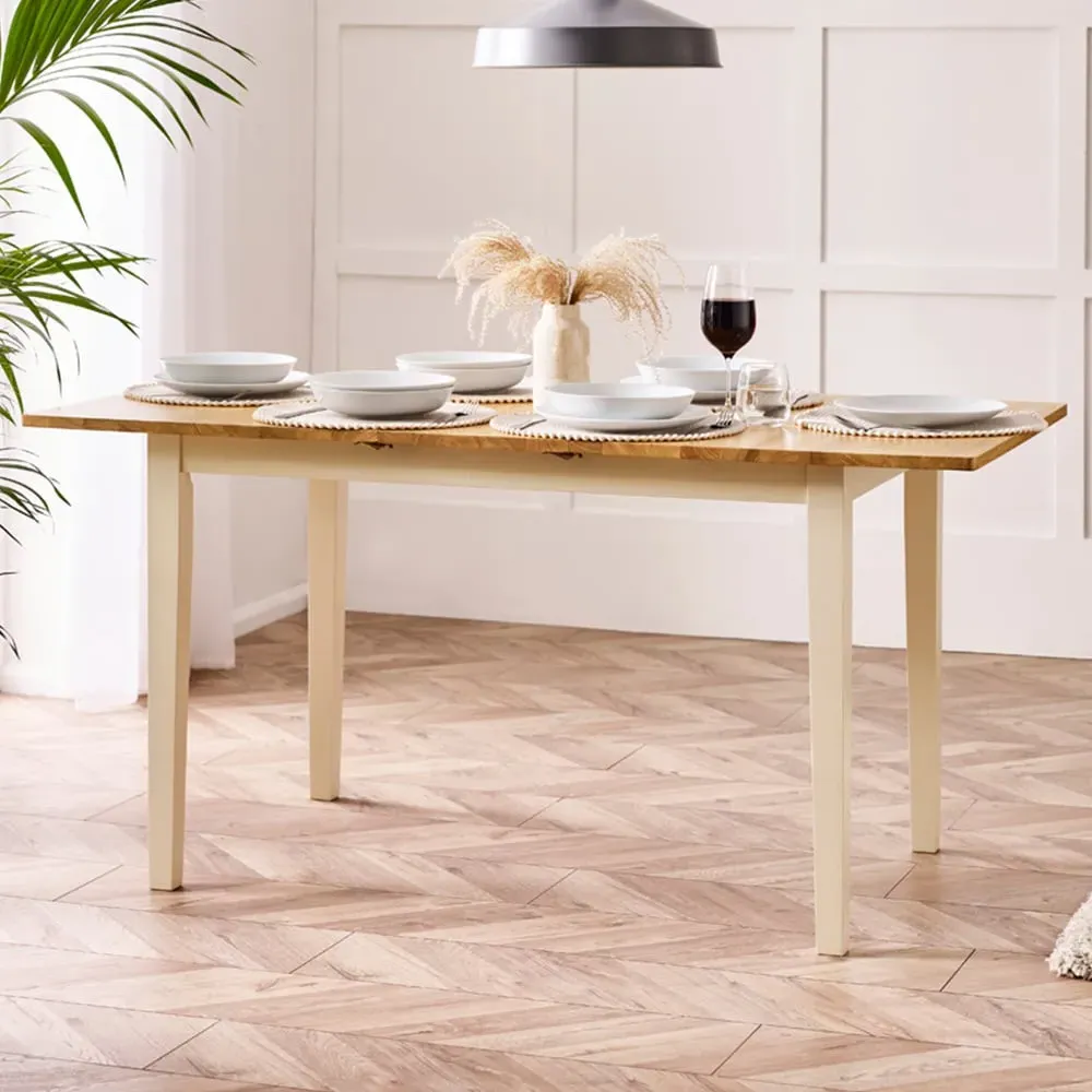 Salisbury 6 Seater Extendable Dining Table - Oak, Rubberwood image