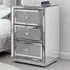 Scarlett 3 Drawer Bedside Table - Silver, Mirrored