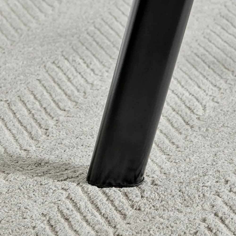 Seaton 4 Seater Glass Dining Table - Black