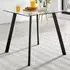 Seaton 4 Seater Glass Dining Table - Black