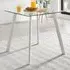 Seaton 4 Seater Glass Dining Table - White