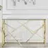 Sicily Rectangular Console Table - Gold, Glass