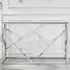 Sicily Rectangular Console Table - Silver, Glass