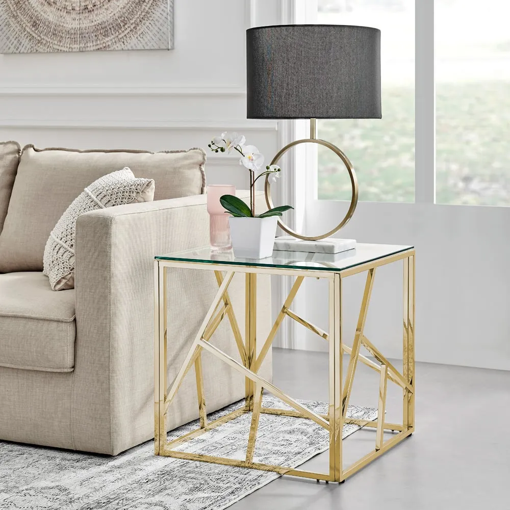 Sicily Side Table - Gold