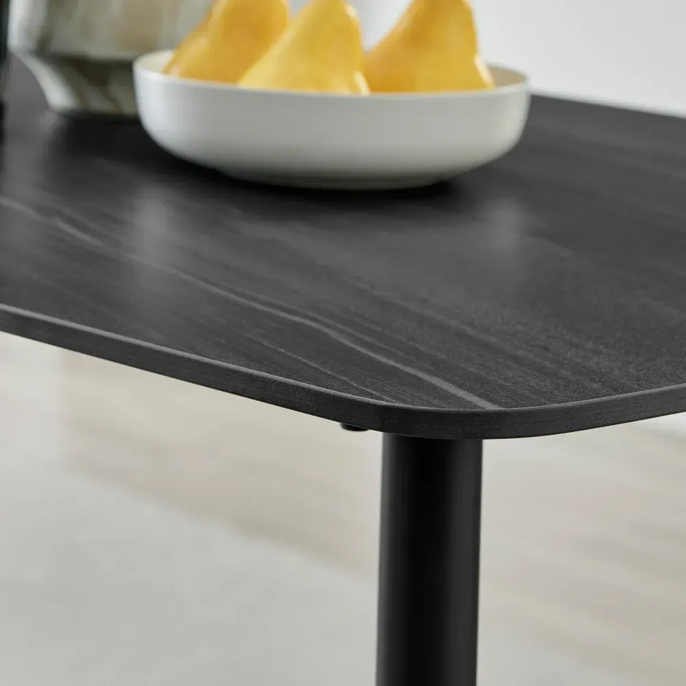 Sienna 4-Seater Dining Table - Grey, Ceramic