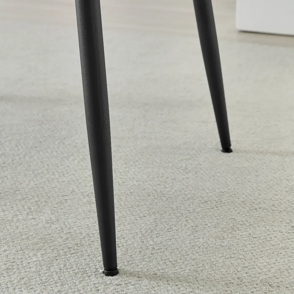 Sienna 4-Seater Dining Table - Grey, Ceramic